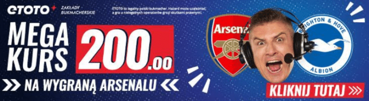 kurs 200 na arsenal brighton