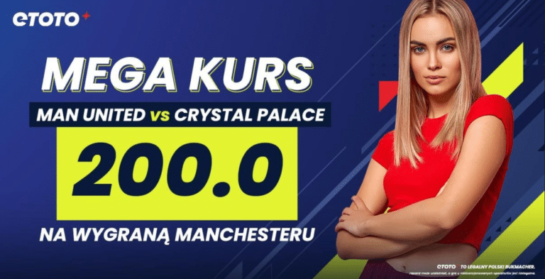 Manchester United - Crystal Palace kurs 200.00 w Etoto