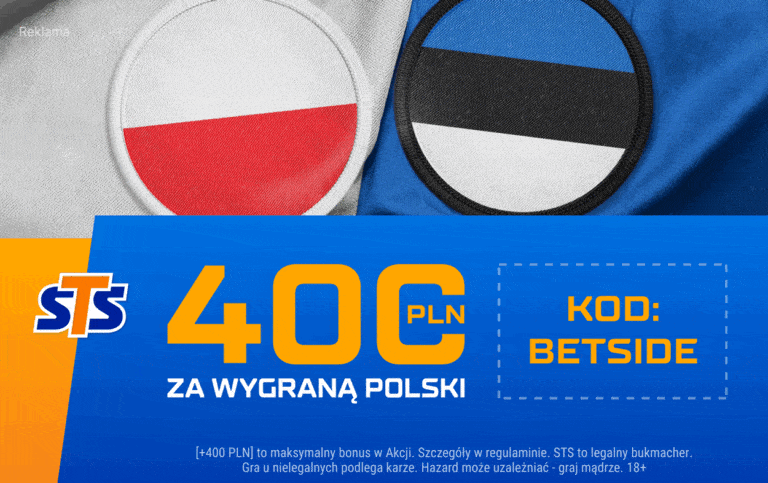 Polska – Estonia: 400 zł w STS za wygraną Polaków (21.03)