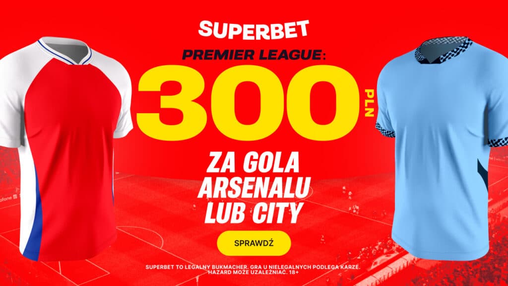 Arsenal - City 300 zł w promocji Superbet (02.02)