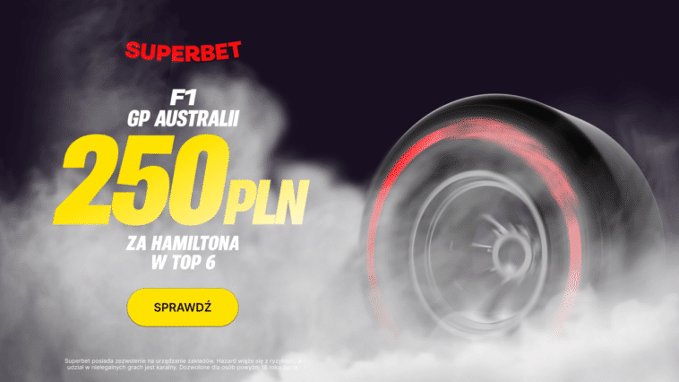 Hamilton TOP 6 GP Australii 2025 Superbet 250 zł