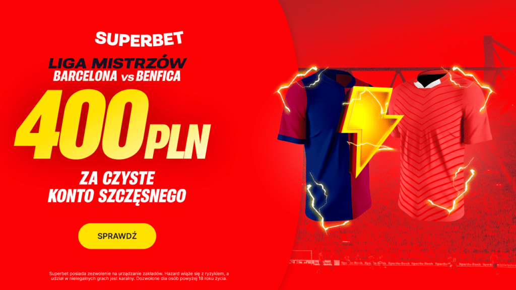 Barcelona - Benfica 400 zł za czyste konto Szczęsnego od Superbet