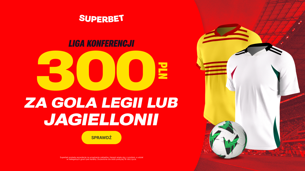 300 zł za gola Legii z Molde od Superbet (13.03)