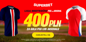 PSG - Arsenal 400 zł w Superbet (07.05)