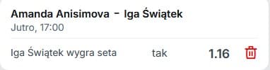 anisimowa swiatek 400 kupon sb