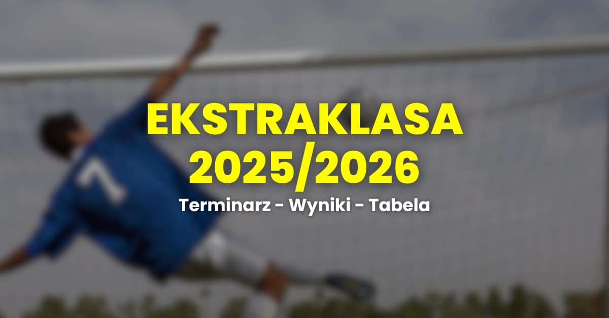 Ekstraklasa 2025/2026 terminarz, wyniki i tabela