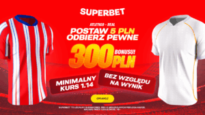Atletico - Real 300 zł w Superbet (27.09)