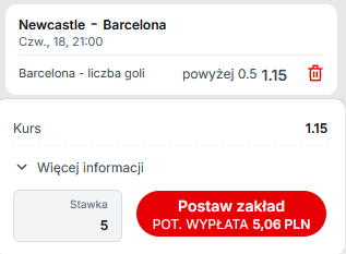 newcastle barcelona kupon sb