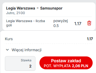 legia samsunspor kupon sb
