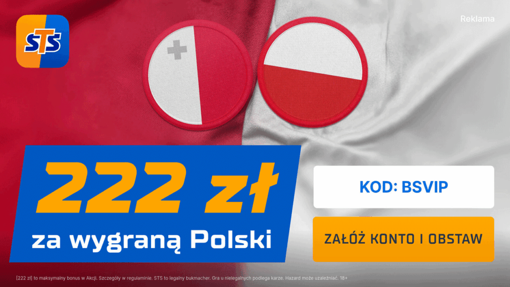 Malta - Polska STS 222 zł (17.11)