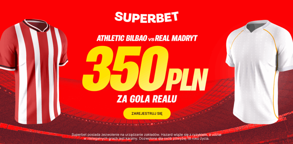 Athletic Bilbao - Real Madryt 350 zł w Superbet (03.12)