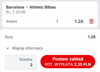 barca bilbao kupon 1