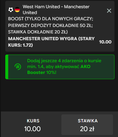 WHU UNITED KUPON BETFAN