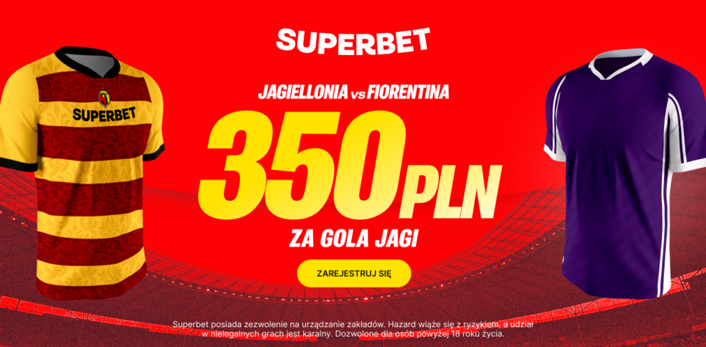 Jagiellonia - Fiorentina 350 zł w Superbet (19.02)