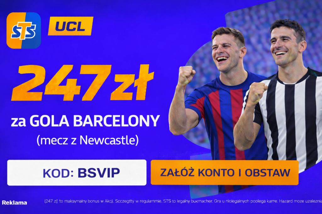 STS Newcastle - Barcelona 247 PLN (10.03)