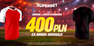 Arsenal - Leverkusen 400 zł w Superbet (17.03)