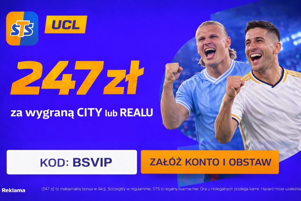 Manchester City - Real Madryt 247 zł w STS (17.03)