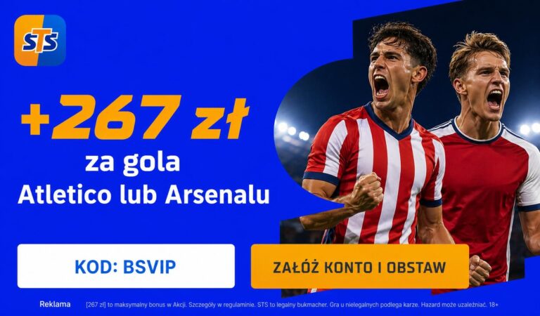 STS: Atletico – Arsenal: 267 PLN za gola (29.04)