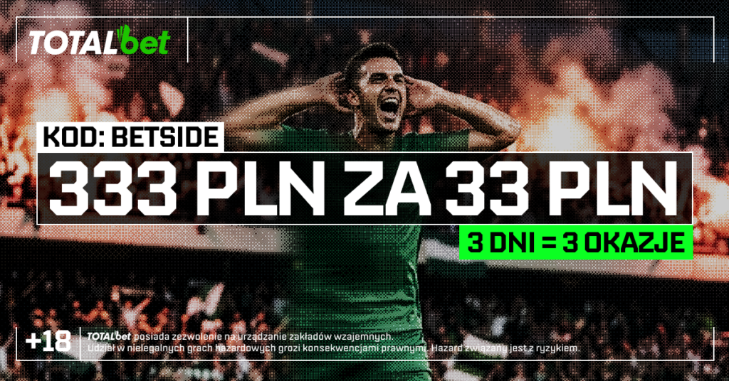 Totalbet 333 PLN za 33 PLN