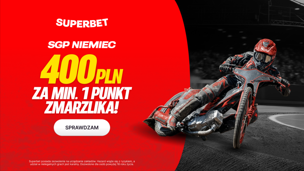 Zmarzlik 1 punkt w SGP Niemiec 400 zł w Superbet
