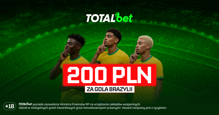 Brazylia – Maroko: 200 zł za gola Brazylii w Totalbet (14.06)