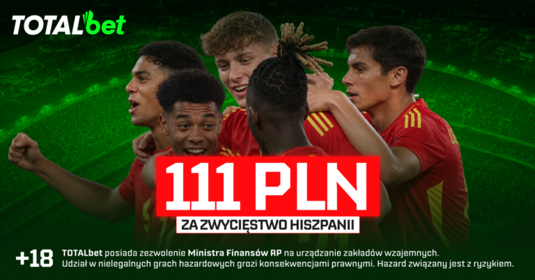 Urugwaj – Hiszpania: 111 zł za wygraną Hiszpanii w Totalbet (27.06)
