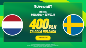 Holandia - Szwecja 400 zł w Superbet (20.06)