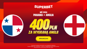Panama - Anglia 400 zł w Superbet (27.06)