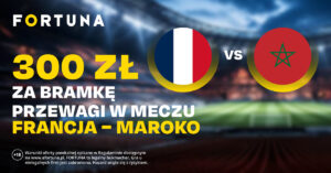 Francja - Maroko 300 zł w Fortunie (09.07)