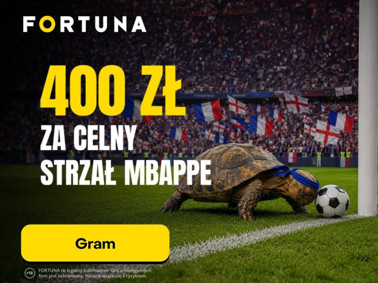 Francja – Anglia: 400 zł w Fortunie za celny strzał Mbappe (18.07)
