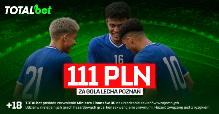 Aarhus – Lech Poznań: 111 zł za gola w Totalbet (21.07)