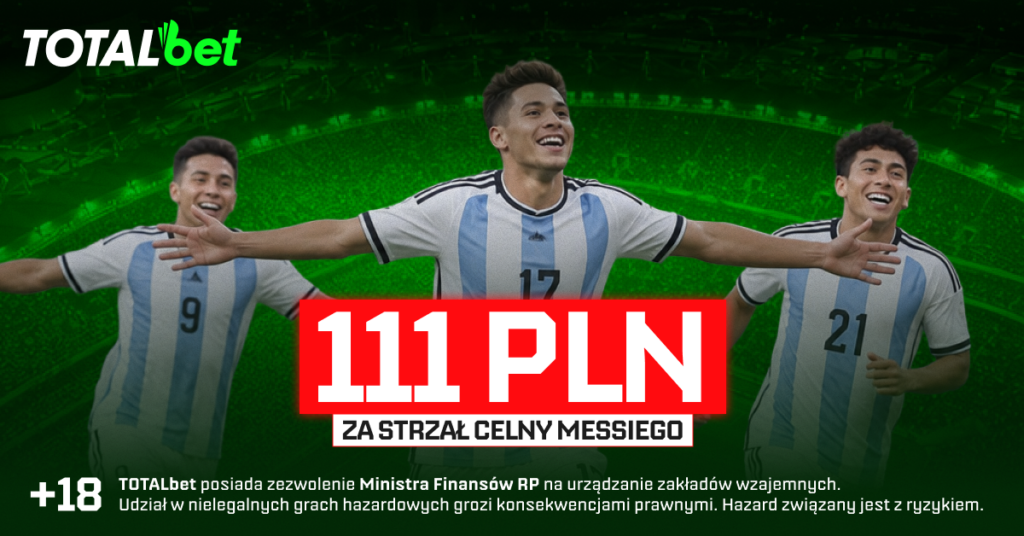 Anglia - Argentyna 111 zł w Totalbet (15.07)