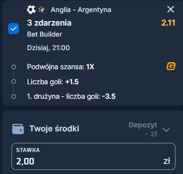anglia argentyna kupon sts