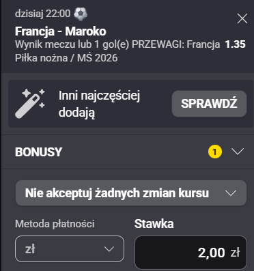francja maroko kupon fortuna