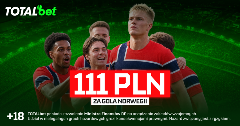 Anglia – Norwegia: 111 zł za gola w Totalbet (11.07)