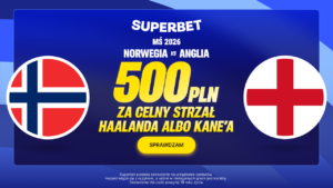 Norwegia - Anglia 500 zł w Superbet (11.07)