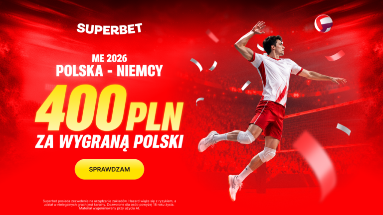Polska – Niemcy: promocja Superbet 400 zł (22.09.26)