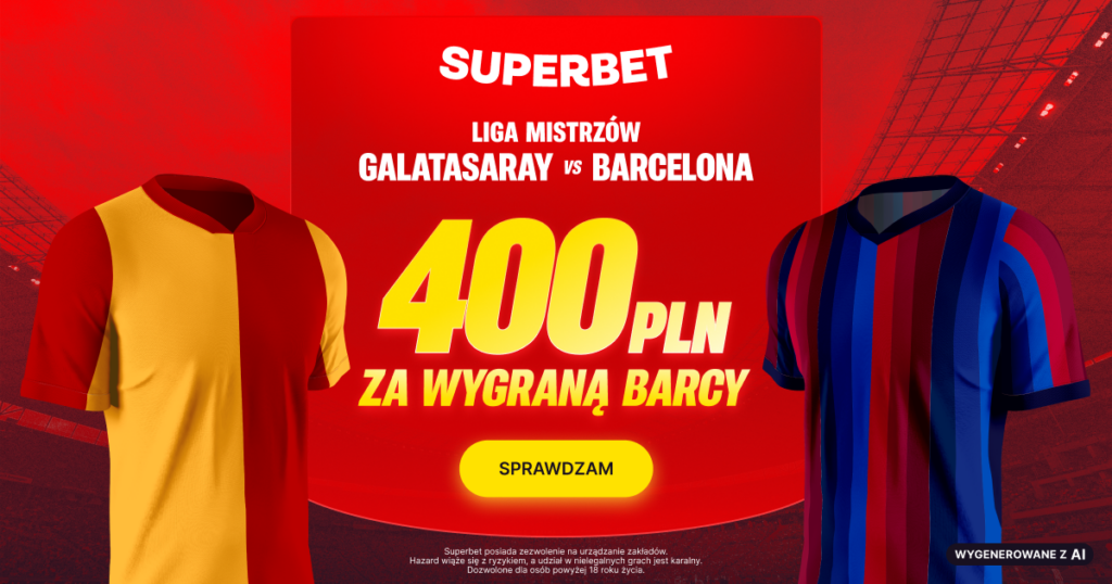 Galatasaray - Barcelona 400 zł w Superbet (13.10)